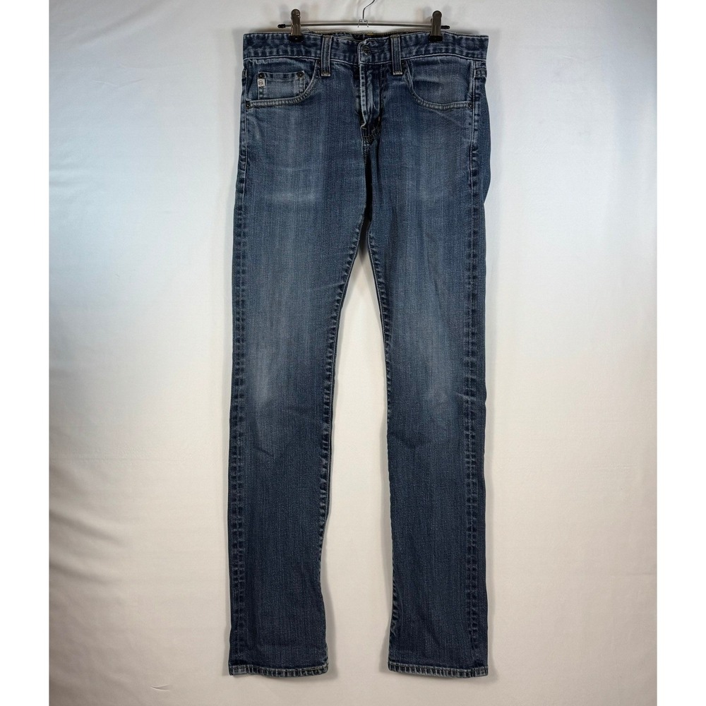 AG Adriano Goldschmied Matchbox Slim Straight Jeans Blue Wash Mens 31 USA Made